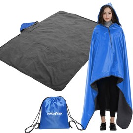DUKUSEEK Camping Blanket, 55.1 x 78.7 inches (140 x 200 cm), Large Multi Blanket, 300 GSM Fleece & 210D Waterproof, Cold Protection, Windproof, Compact Travel Blanket, Park Excursion, Leisure Seat,
