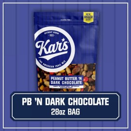 Kar's Nuts Peanut Butter N Dark Chocolate Trail Mix 28 Ounce Snack Bag