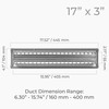 HVAC OV 17" x 3" Aluminum Supply/Exhaust Grille for a