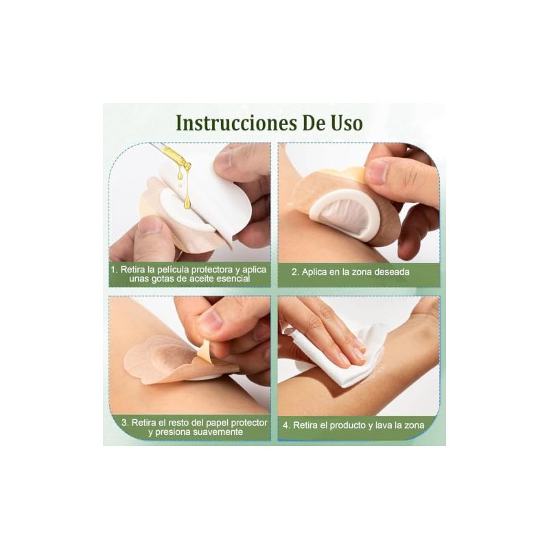 100uds Parches para Ombligo de Algodón Orgánico, Sin Aceite de