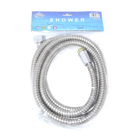 Shine SH2.5M- FLEXIBLE SHOWER PIPE CHROME LOOK Bath Hose Flexible Replacement Pipe (2.5M Metre (250 CM))