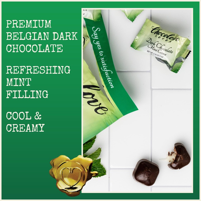 Chocolove Mint Crème Chocolate Bites | 55% Cocoa | Refreshing