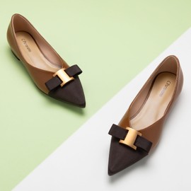 C.Paravano Women's Flats | Ballet Flats for Women | Pointed Toe Flats | Flat Shoes for Women | Slip on Shoes Ballet Flats (Size 8.5,Brown)