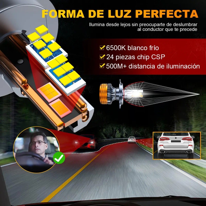 Kit De Faros H4 H11 H7 9005 9006 Auto Luz