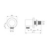 Round/Square Chrome Shower Wall Mounted Outlet Hose Connection Elbow 1/2"bsp