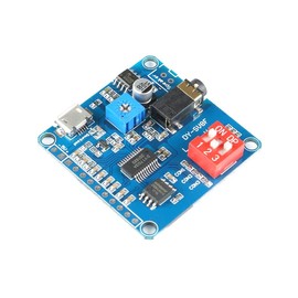 JESSINIE DY-SV8F Voice Playback Module MP3 Player Music Voice Board One on One Trigger Serial Adapter Control Playback Module Micro USB UART I/O Voice Broadcast Function Amplifier Board