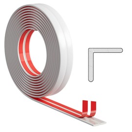 Umedol 26 Feet Flexible Corner Protector Trim Molding 0.8 in Width Peel and Stick Molding 90 Inside & Outside Corner Guards Trim for Tile and Wall Edges Gaps, Furniture and Wall Repair-White