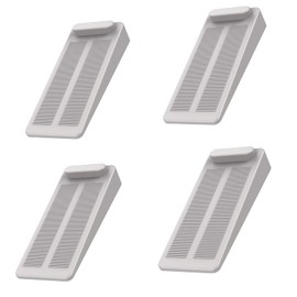 Yosemy Door Stop, Pack of 4 Rubber Door Wedge, Non-Slip, Height Adjustable, Window Stopper Wedge, Non-Toxic, No Unpleasant Odour, Used on Bathroom, Balcony Door, Children's Room (Light Grey)