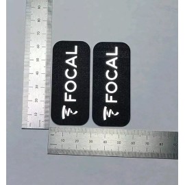 Focal Speaker Badge Emblem Logo Custom Made 2.5 Inch Silver Pair