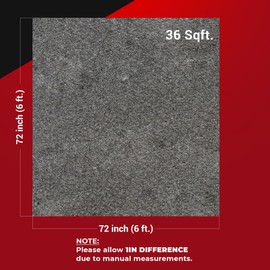 Bbox Charcoal Carpet Non-Woven Fabric | Length: 72 inch (6 ft.), Width: 72 inch (6 ft.) | for Speaker Sub Box Carpet Home, Auto, RV, Boat, Marine, Truck & Car Trunk Liner