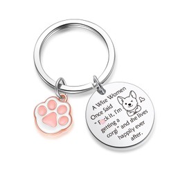 ZNOSVEI Corgi Lover Keychain Dog Whisperer Jewelry Cousin Jewelry Best Friend Keychain For Female, Corgi Lover Keychain, Standard
