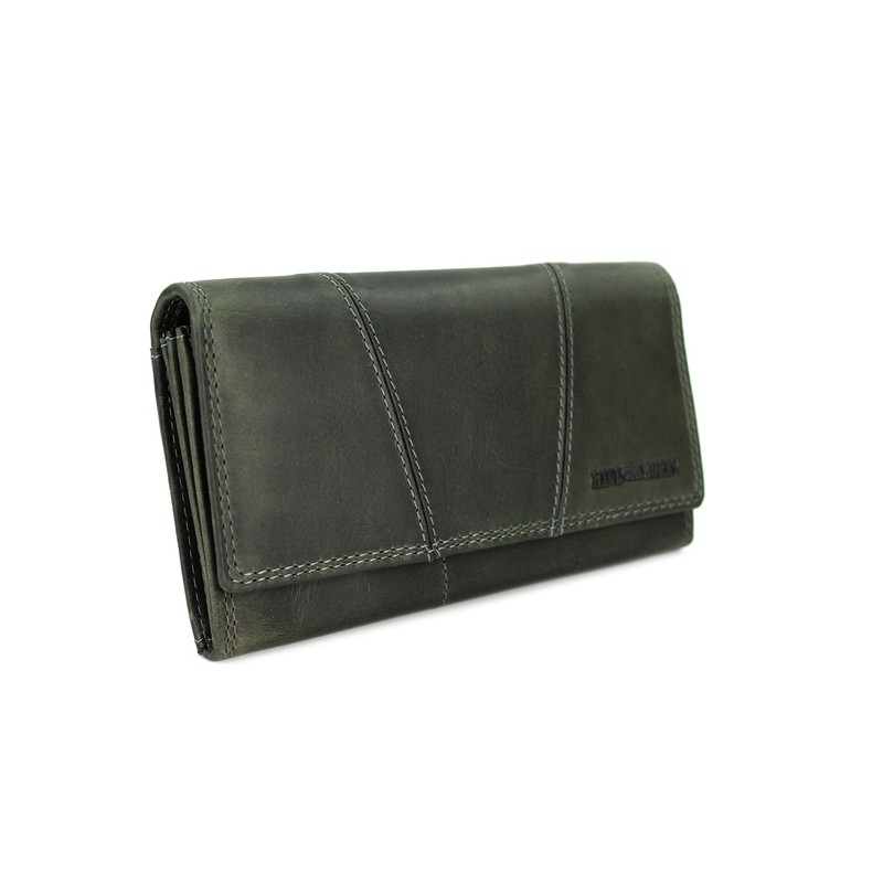 Hill Burry Vintage Leather Women's Purse Blue / Brown /
