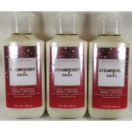 3 STRAWBERRY SODA Shea bath Body Lotion 8 oz