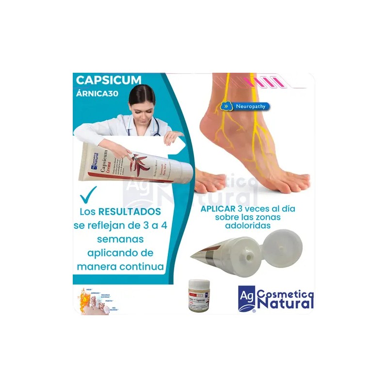 Pack Crema Capsicum 150gr Neuropatía Diabética Árnica 30gr