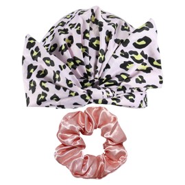 1 Stück Duschhaube Mit Leopardenmuster, 1 Stück Haargummi, Haarpflegehaube Für Damen, Haartrocknungshaube Für Mädchen, Wiederverwendbare Duschhaube, Geeignet Zum Baden, Spa