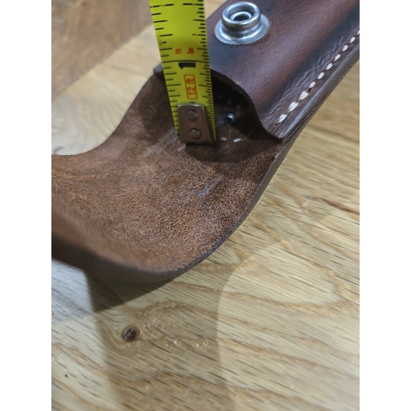 Leather Blades Buck 110 custom leather knife sheath. Tooled. Indian