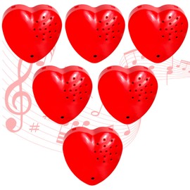 CONEHOY 6 Pcs Voice Recorder 20 Seconds Heartbeat Sound Voice Recording Box Stuffed Bear Toy Push Button Sound Device Module for Stuffed Animal Toy (Red)