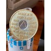 2 Year AA Medallion Gold How Bi-Plate Sobriety Chip