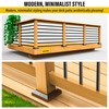 AECXM 4Pack 4"x4" Aluminum Deck Post Base Cover, Split Post