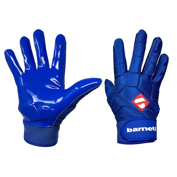FKG-03 High level Linebacker football gloves, LB, RB, TE, BLUE (M)