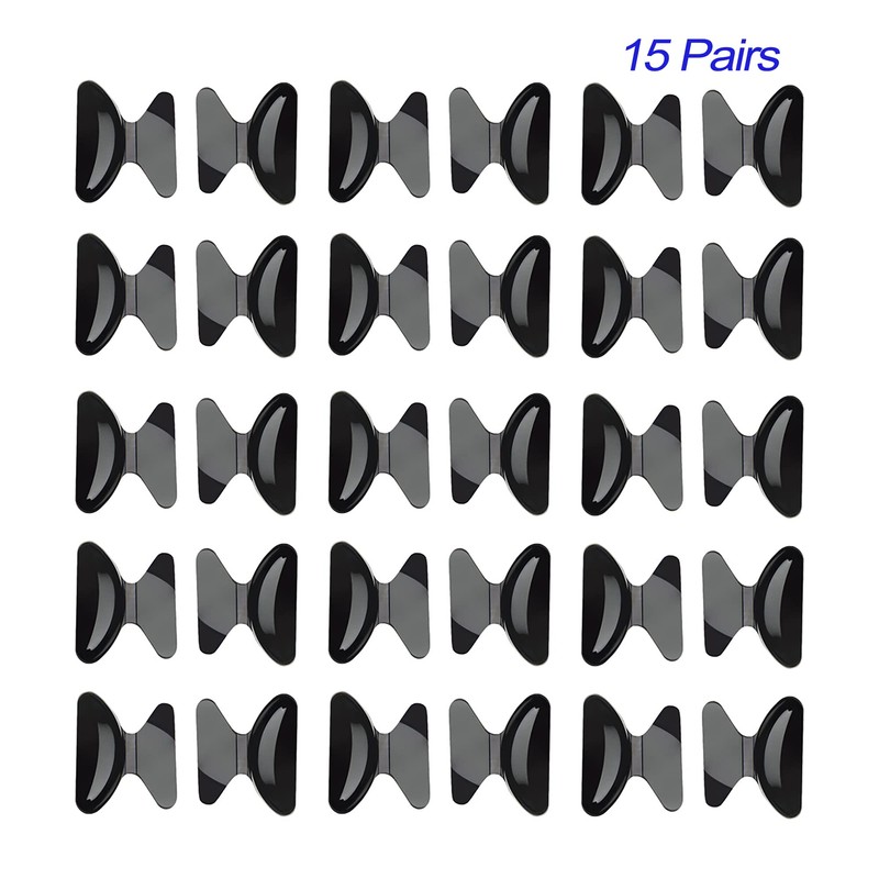 Eyeglass Nose Pads Adhesive 15 Pairs Silicone Soft Anti Slip