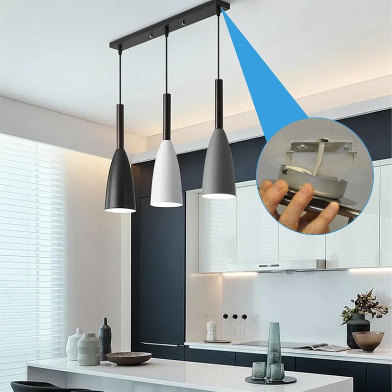 Emperoch 4Pcs Lighting Fixture Ceiling Plate Bracket, 105mm & 110mm