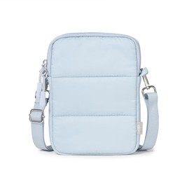 EKAX Puffy Cloud Portable Pouch, Small Crossbody Bag for Women, Designer Cell Phone Wallet Bag with Adjustable Strap, Lightweight Organizer for Small Items,Baby Blue, Baby Blue, Medium
