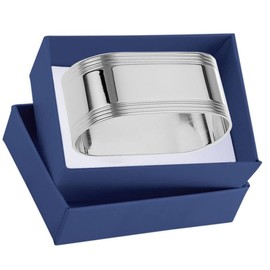 SILBERKANNE Napkin Ring 5.5 x 2.5 cm Premium Silver Plated Elegant Silver-Plated in Top Workmanship for Fabric Napkins