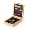 FOR ADVENTUR Bamboo Chess and Wine Set with Corkscrew, Decanter
