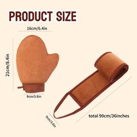 Self Tanning Mitt and Back Lotion Applicators,Super Soft Elastic Cuff Self Tanner Kit,Apply Easily, Sunless Tanning Lotion Buddy for Face Skin Body Beauty Women Men