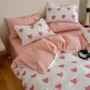 Nayoroom Bed Linen 135 x 200 cm White with Pink