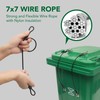 TonGass (2-Pack, Black Garbage Trash Can Locks with Wire Ropes