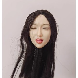 TOYBARJAPAN Toy Hobby 1/6 Scale Action Figure, Fits TBLeague, Pearl, White Skin, Ocular Expression, Black Long Hair, Asian Beauty Female Head (Body and Clothing Not Included)