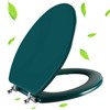 Angol Shiold Wood Toilet Seat, Zinc Alloy Hinges (Elongated, Dark