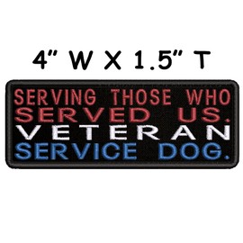 mybrand Serving Those Who Served Us Veteran Service Dog Embroidered Patch Iron-On/Sew-On Canine Breeds Best Friend Love My Pet Badge Emblem Tag Gift Applique for Vest Jacket Jeans Bag Clothing