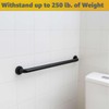 42″ Stainless Steel Matte Black Restroom Grab Bar – Wall