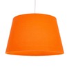 Traditional Shape Vivid Orange Linen Fabric Drum Table/Pendant Lampshade |