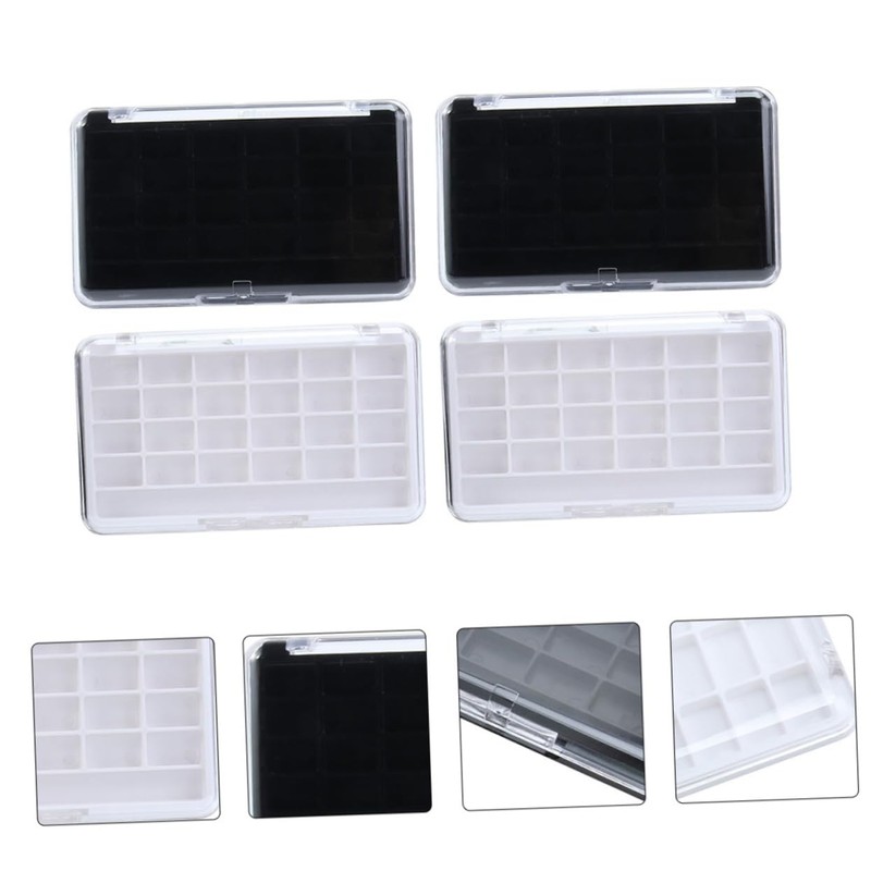 BIUDECO Empty Eyeshadow Tte Storage Case 4-Piece Cosmetic Container Portable