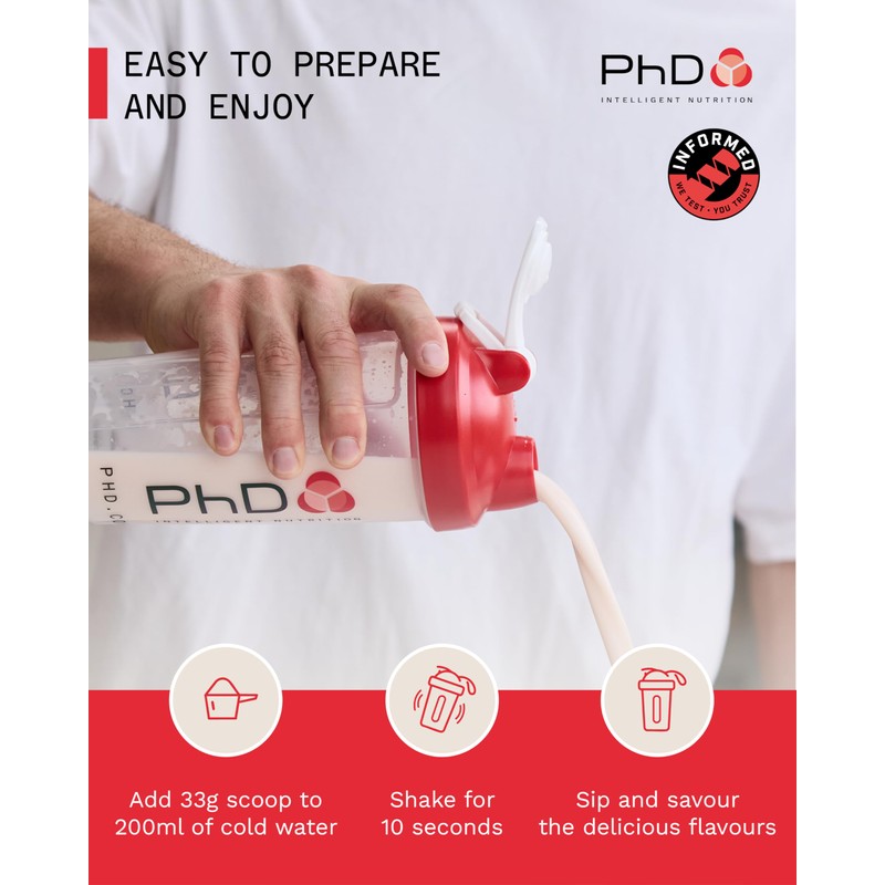 PhD PhD Nutrition Whey Powder 500g Vanilla C with 25g