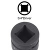 sourcing map 24mm Impact Hex Bit Socket, 3/4" Drive 80mm
