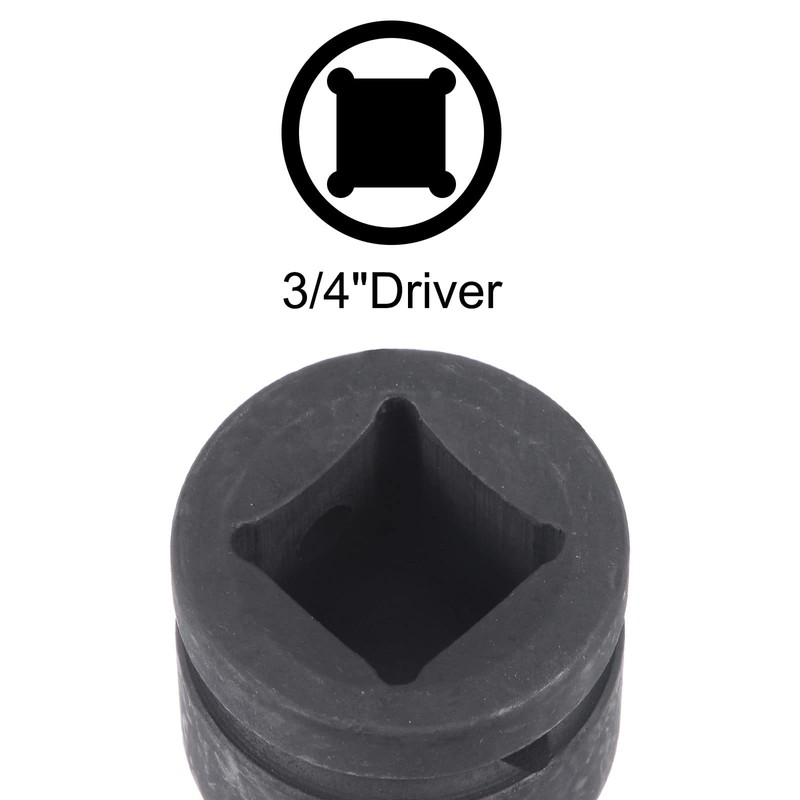 sourcing map 24mm Impact Hex Bit Socket, 3/4" Drive 80mm