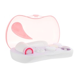 HONMEET Electric Facial Cleansing Brush Set Heads Deep Cleansing Tool for Radiant Skin Compact Design for Home Travel Rosy Color