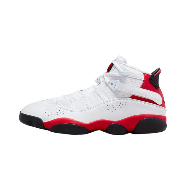 Jordan Men's 6 Rings Basketball Shoes, White/Black-university Red, 10