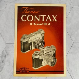 Vintage Zeiss Ikon Contax II-A and III-A 1950s Promotional Ad Retro Postcard