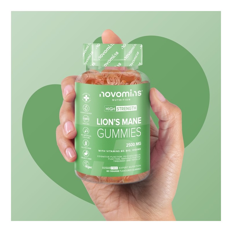 Novomins Lion's Mane Vitamins 60 Gummies 30 Days Supply