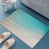 LYGLIGH Ultra Thin Bath Mat, Teal Bath Mat, 1/10 in
