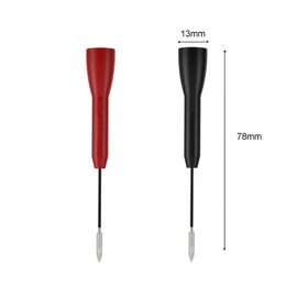 2Pcs 2mm Multimeter Test Leads with Copper Probes, 600V/10A Non-Destructive Silicon Back Probe Pin for Gold Testing Kit, Power Meter Plug, Multimeter Probes (13X78mm)