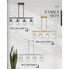LMS 4-Light Brushed Nickel Island Chandelier Lights for Kitchen, Mid