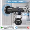 ZYRW Black Shower Curtain Rod 36-68 Inches (3-5.6ft) Non Rust