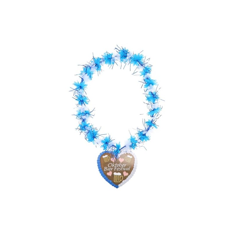 Folat 1 Blumenkette * Oktoberfest * mit Blumen in blau